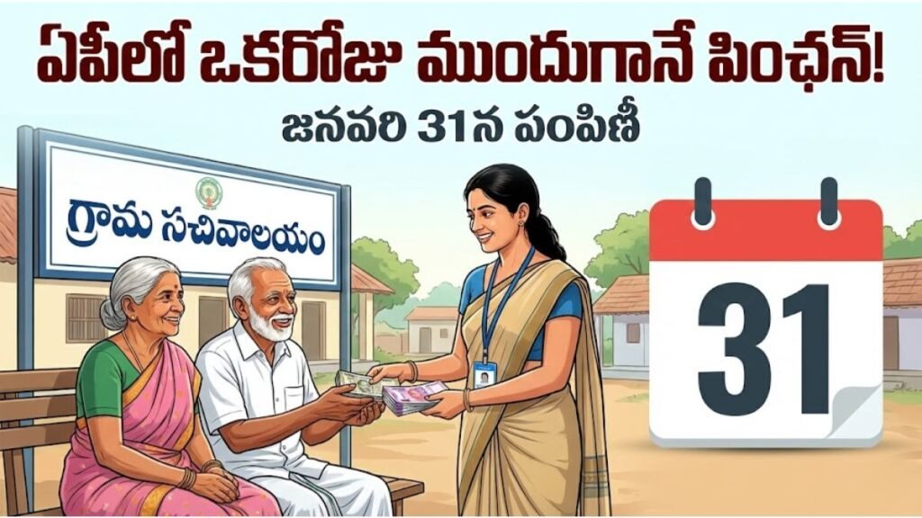 ఏపీలో ఒకరోజు ముందుగానే పింఛన్ల పంపిణీ.. ఎందుకంటే? | AP Pension Distribution AP Pension Distribution January 31st Update