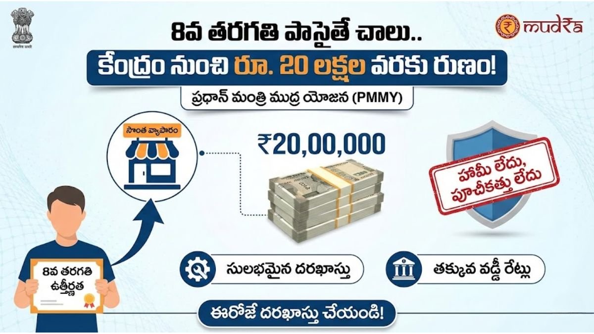Pradhan Mantri Mudra Yojana 20 Lakhs Loan Telugu