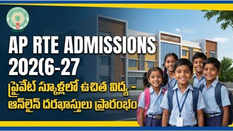 AP RTE Admissions 2026-27 Notification Online Application