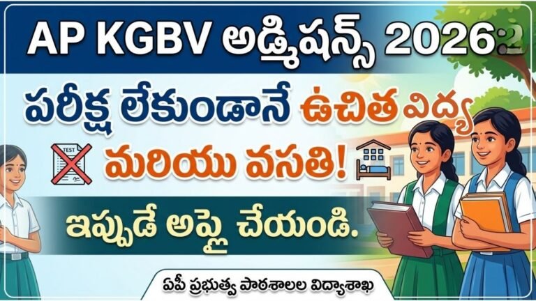 AP KGBV Admissions 2026 Notification Apply Online